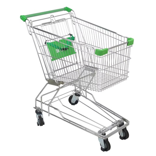 [M-CARRO0005] Carro Mediano Cromado Mango Verde Modelo 8000