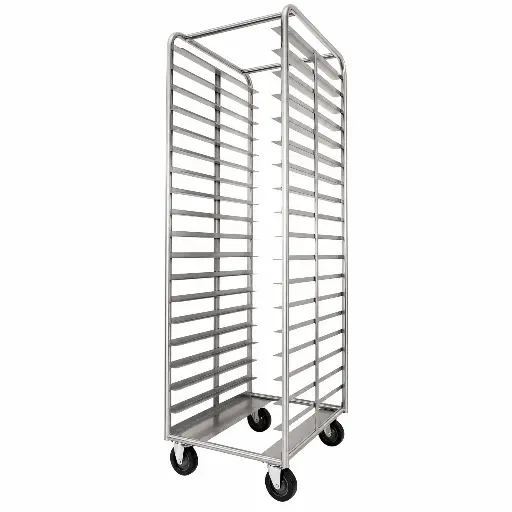 [M-CARRO0007] Carro Portabandejas De 20 Bandejas Acero Inoxidable 50x65x190 Cm 