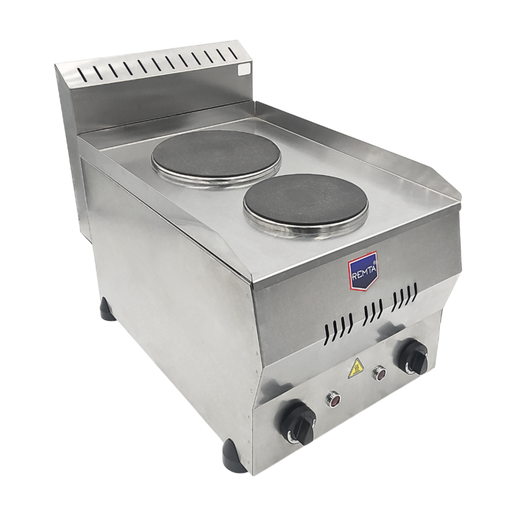 [M-COCI0007] Cocina Eléctrica De 2 Hornillas Acero Inoxidable 220V 32x55x42Cm Remta