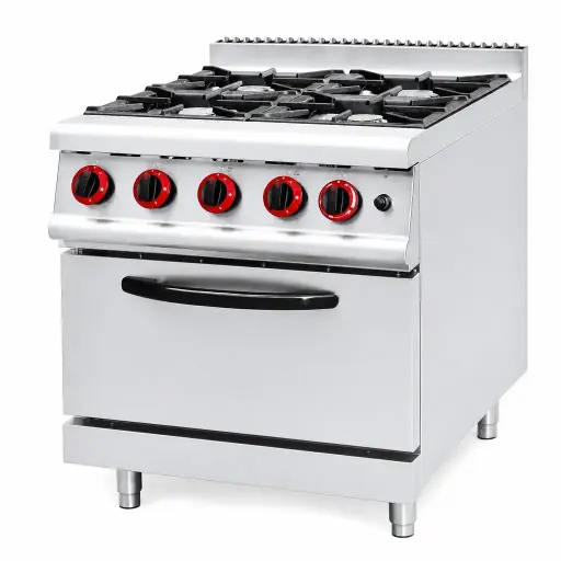 [M-COCI009] Cocina A Gas De 4 Hornillas Con Horno De Acero Inoxidable 85X70X75 Cm Senzani