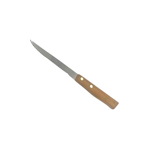 [M-CUBI0015] Cuchillo De Sierra Para Mesa Con Mango De Madera 19 Cm