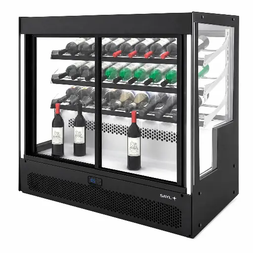 [M-EQUIP0120] Exhibidor De Vino Sobremesa Acero Inoxidable 101,5x62x95Cm 230V Sayl