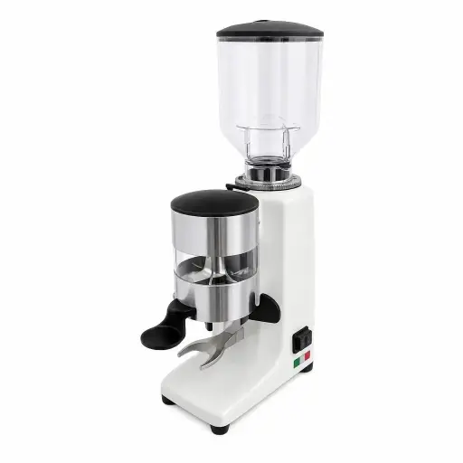 [M-EQUIP0168] Molino De Café Profesional Electrónico Blanco De Aluminio Fundido 5Kg 16X29X51Cm 110V Senzani