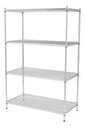 ESTANTERIA 4 ENTREPAÑOS DE ACERO INOXIDABLE 192 X 106 X 46 CM ZAVATTI