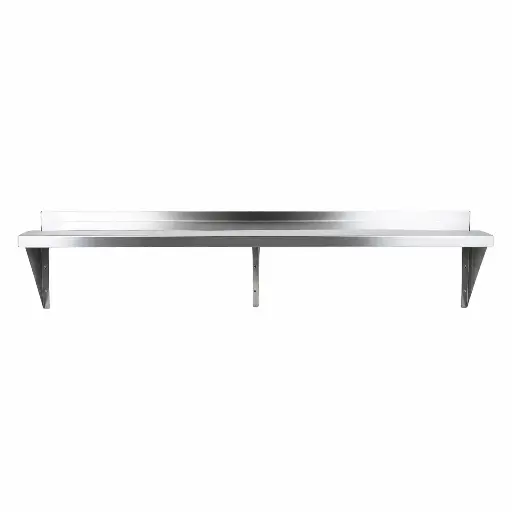 [M-EXHI0013] Repisa Con Soporte Acero Inoxidable 160x30x30Cm 