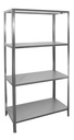 ESTANTERIA 4 ENTREPAÑOS DE ACERO INOXIDABLE 120 X 44 X 180 CM FENIGAX