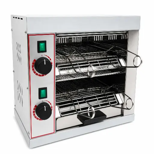 [M-HORN0009] Horno Tostadora De 4 Pinzas Acero Inoxidable 38x28x36Cm Cuoco