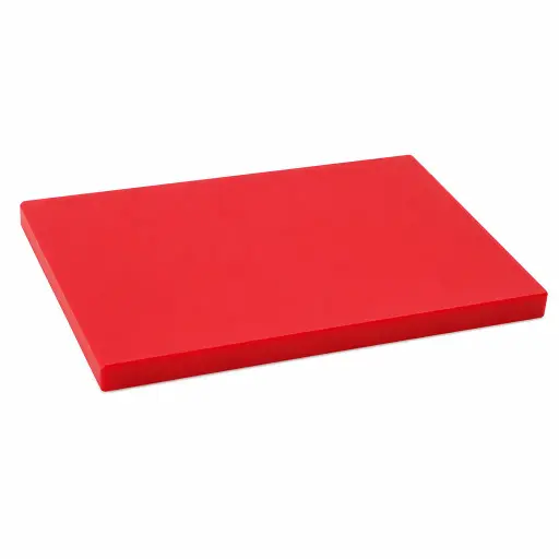 [M-UTEN0147] Tabla Roja De Carniceria De Polietileno 50X50X2Cm Unikert