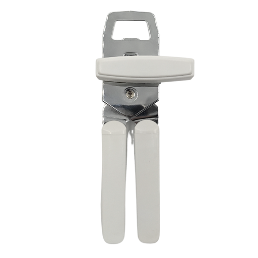 [M-UTEN0176] Abrelatas Deluxe Blanco En Acero Inoxidable De 18,5 Cm Ghidini