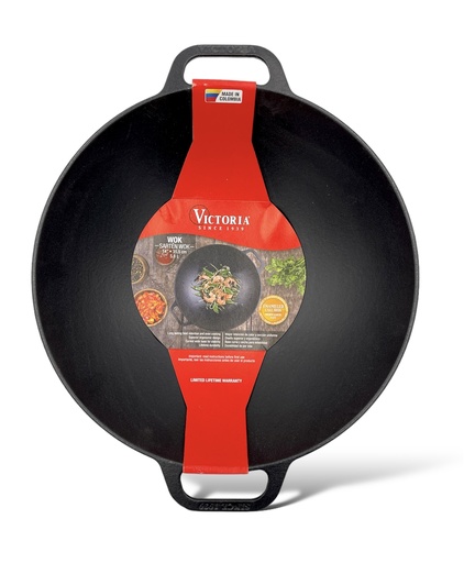 [M-UTEN0412] Wok De Hierro Fundido Esmaltado 36 Cm Victoria