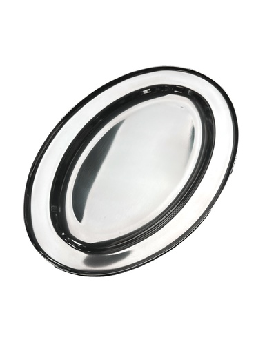 [M-UTEN0480] Bandeja Ovalada De Acero Inoxidable 30Cm 