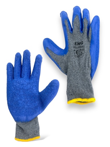 [M-UTEN0827] Guantes Azul Tejidos Con Recubrimiento De Latex Unikert