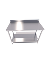 MESA DE PARED CON ENTREPAÑO DE ACERO INOXIDABLE 140x70x85CM PIMAK