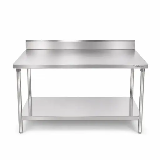 [M-UTEN1179] Mesa De Pared Con Entrepaño De Acero Inoxidable 120x70x85Cm Pimak
