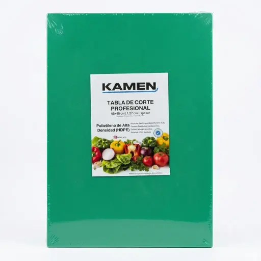 [M-UTEN1535] Tabla Para Picar Profesional Verde De Polietileno De Alta Densidad (Hdpe) 65X45X1,27 Cm. Kamen