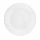 Plato Llano Redondo Blanco De Cerámica 25.4 Cm Meital